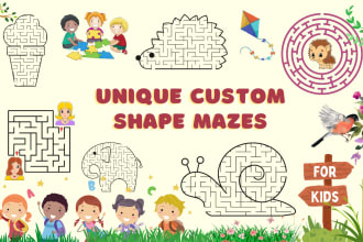 design unique mazes puzzles activity book for amazon KDP