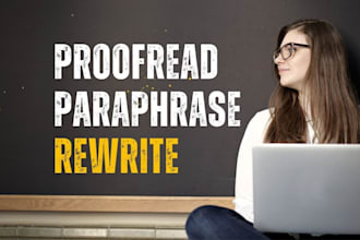 proofread, paraphrase or rewrite your content manually