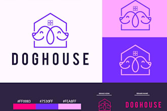 design beautiful dog logo within new concepts