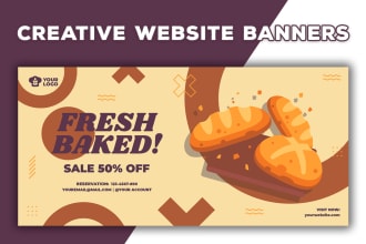 design great website header, slider or banner