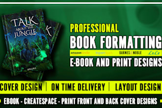 do book ebook formatting and layout design for kindle ebook or paperback