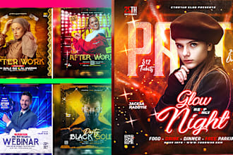 design dj, church, concert, nightclub, party, event flyers