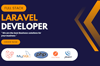 be your full stack laravel developer for dashboard and erp