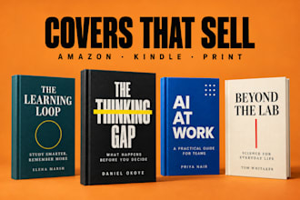 design a professional bestseller book cover or kindle cover for amazon