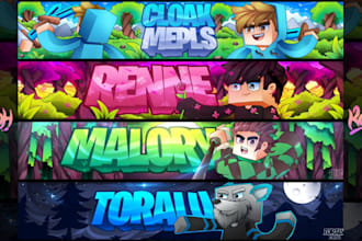 draw minecraft banner for youtube