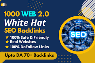 create 1000 SEO dofollow backlinks for google ranking
