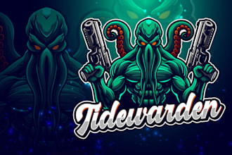 do unique sports esports cartoon logo for teams, pro leagues
