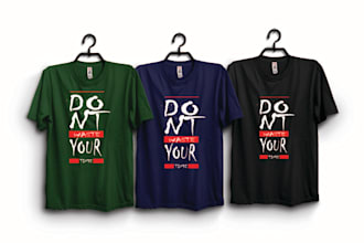 create unique typography and custom t shirt design