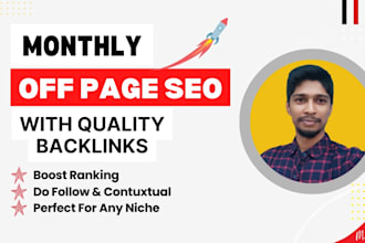 do complete monthly off page SEO services with white hat link building