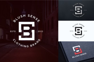 design a bold and urban initial monogram logo for your streetwear clothing brand