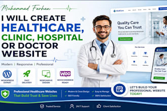 create website for healthcare, clinic, hospital, or doctor,