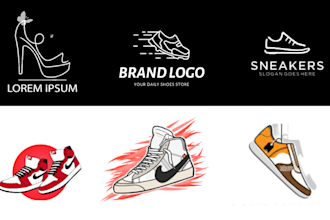 design amazing foot wear shoes and sneaker logo brand