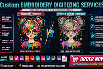 do professional embroidery digitizing and digitize image for embroidery