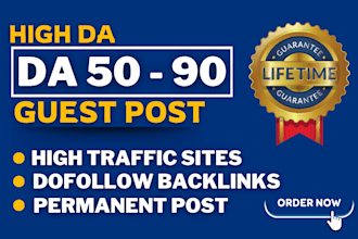 write and publish guest posts on high da sites with dofollow authority backlinks