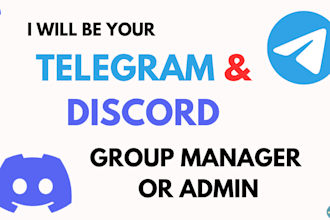 be your telegram moderator and discord crypto group community manager