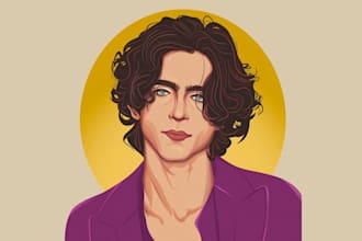 draw creative avatar portrait for social media