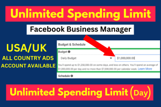 create unlimited spending limit facebook business manager and ads account