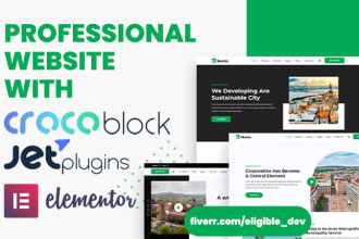 build or redesign your website with crocoblock, jet plugin, wpbakery and oxygen