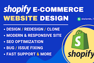 build shopify ecommerce website or dropshipping store