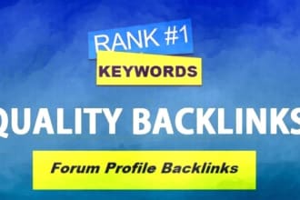 build 2k high quality forum profile backlinks