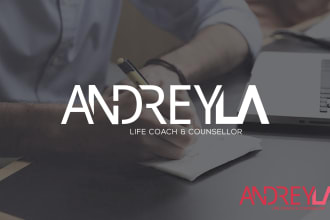 do name text based letters logo for personal branding
