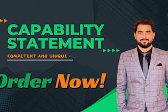 write and design competent government capability statement