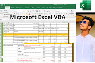 do any task of microsoft excel data entry, excel vba