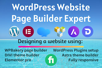 design wordpress website using wpbakery page builder
