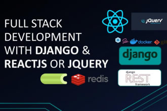 develop django rest api backend with react frontend web app