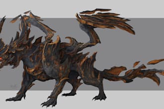 do creature or monster concept art or illustration
