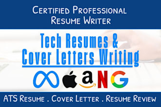 write tech resumes for software engineers, data analysts, and project managers