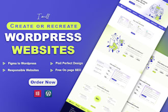 design, develop or build a clean wordpress website and blog