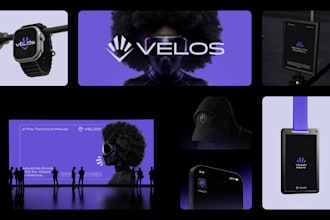 design a modern minimalist logo or brand identity for tech startup or saas