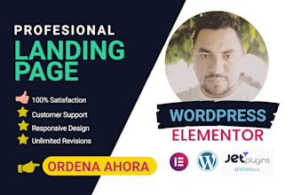 diseñaré un sitio web de wordpress moderno con elementor