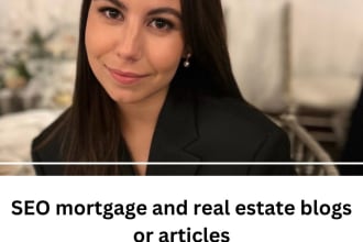 write SEO mortgage and real estate blogs or articles