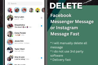 delete facebook or instagram message fast