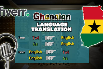translate from english to any ghanaian language