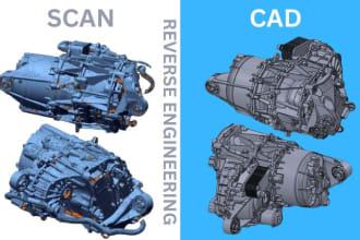 do reverse engineering on 3d scan to cad models like step, iges, etc