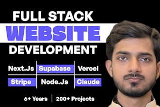 be your full stack web developer with react nextjs nodejs supabase