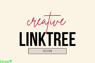 create a beautiful, unique linktree bio link for you