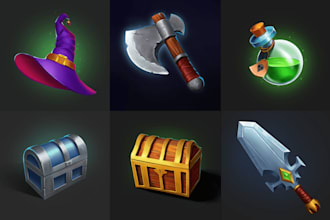 create 2d game art, isometric art, props, for your game