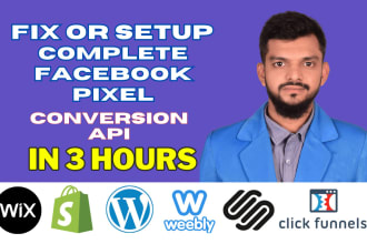 fix, setup meta facebook pixel conversion API shopify GTM google analytics 4 ga4