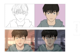 color your webtoon, comic project to your liking