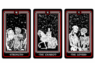 design tarot card, gothic style tarot card you want in any style
