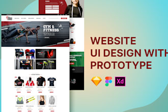 design awesome website UI design in figma or xd with prototyping