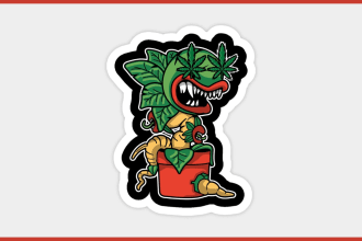 be make a premium quality cannabis, weed, hemp, brand logo