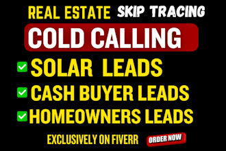 wholesale cold calling skip tracing cash buyer new home owner solar lead