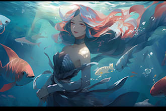 create anime character art for you