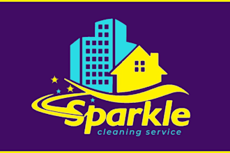 do clean house janitorial commercial cleaning service logo
