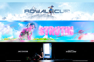 create a fortnite banner for youtube and twitter